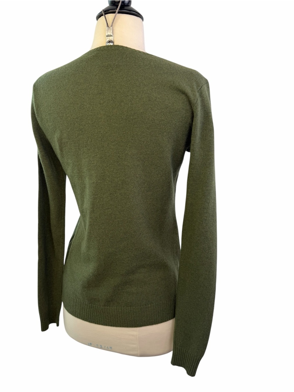 Ralph Lauren Sport Olive V-Neck Merino Wool Sweater Polo Horse Med - Picture 4 of 13